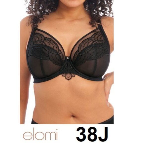 Elomi Other - Women's Elomi Priya Plunge Bra Sexy Black Size 38J